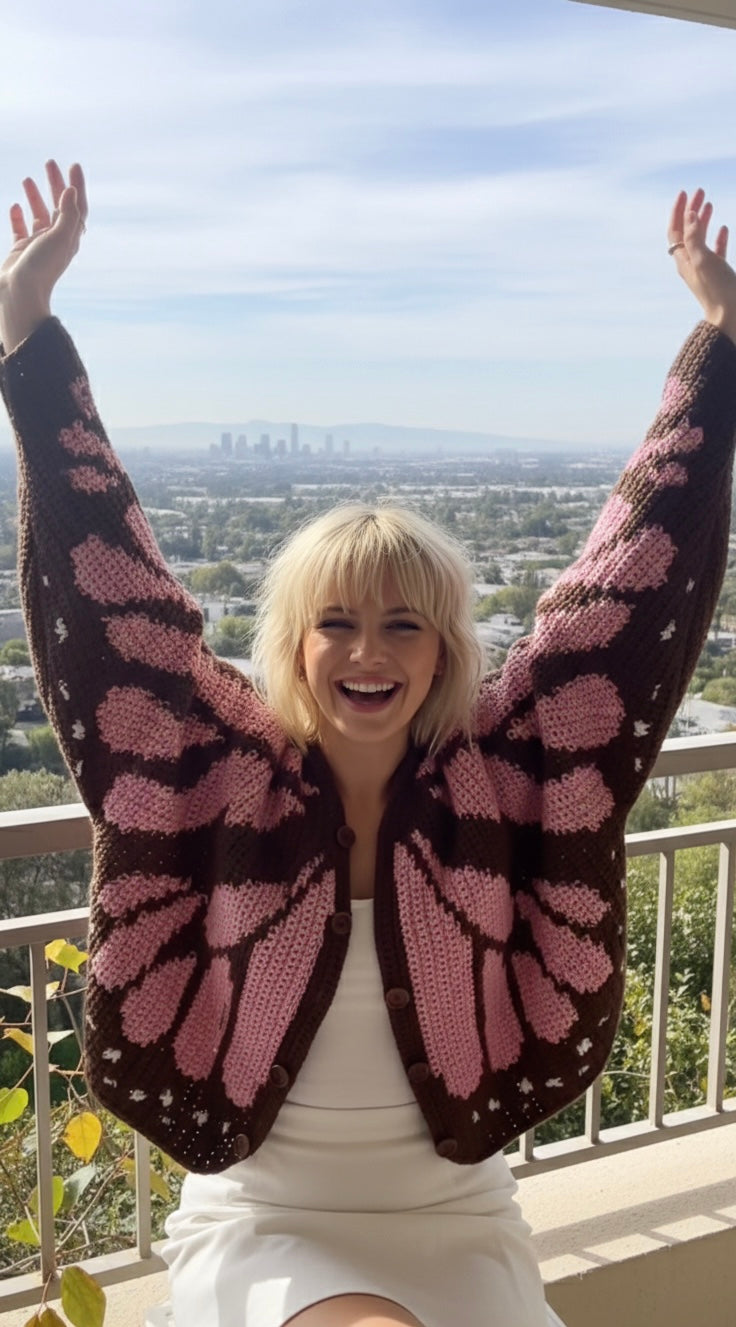 butterfly sweater & cardigan crochet pattern +video tutorial