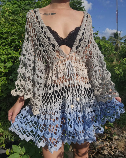 Butterfly Beach Cover-up Crochet Pattern