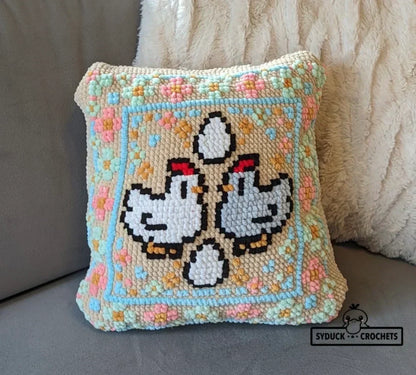 Stradew Valley Chicken & Egg Pillow Crochet PATTERN
