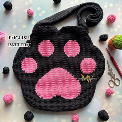 Cute Paw Bag crochet pattern