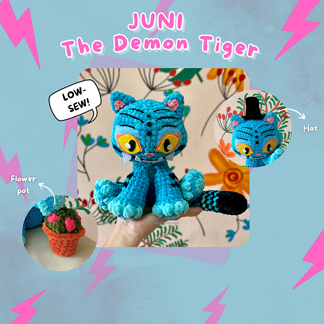 Blue Tiger amigurumi crochet pattern