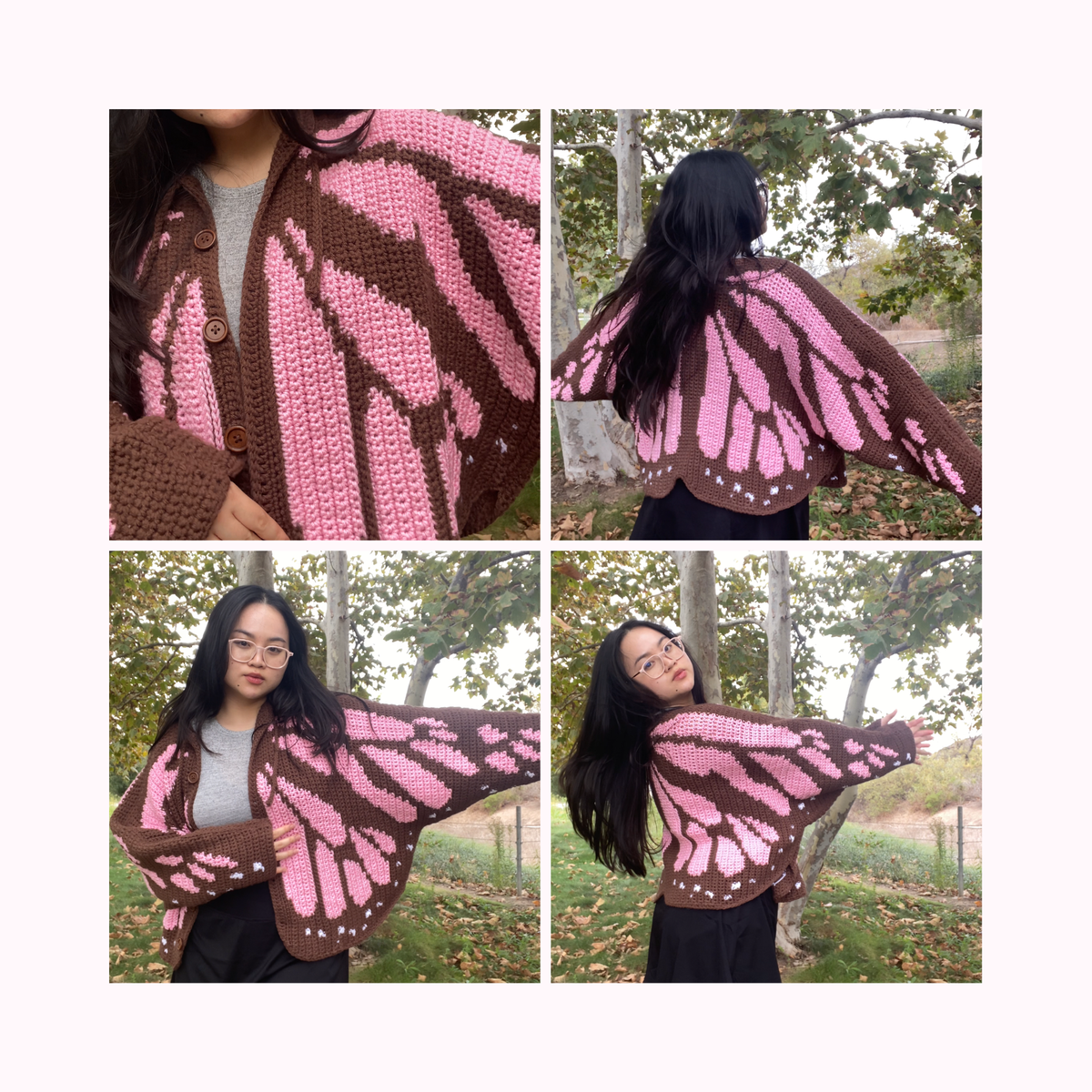 butterfly sweater & cardigan  crochet pattern +video tutorial