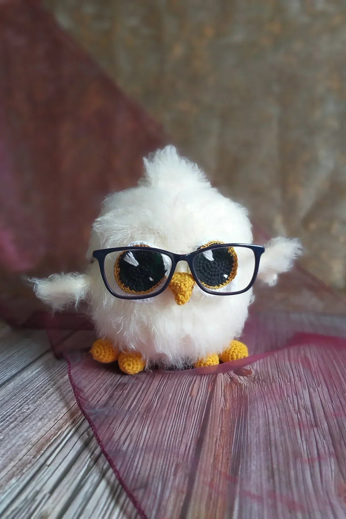 Fluffy Owly Pie Eyeglesses Holder Crochet Pattern