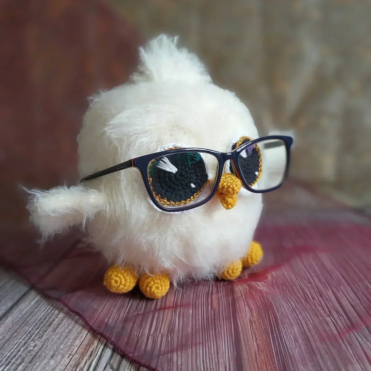Fluffy Owly Pie Eyeglesses Holder Crochet Pattern
