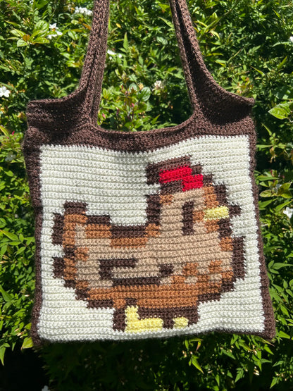 Adorable Hen bag Crochet Pattern – Stardew Valley Style