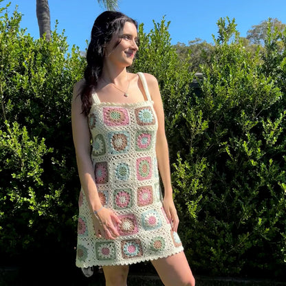 Granny Square Summer Dress - Your Perfect beach Cover-Up