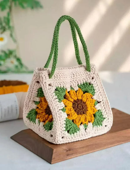 Beachy Sunflower Crochet HandBag Pattern
