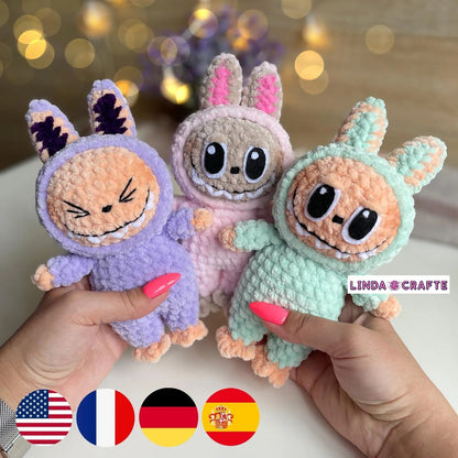 Labubu Amigurumi CROCHET PATTERN