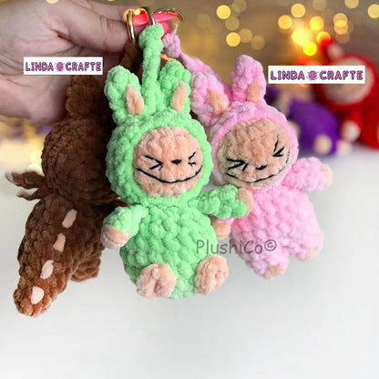 Labubu Keychain CROCHET PATTERN