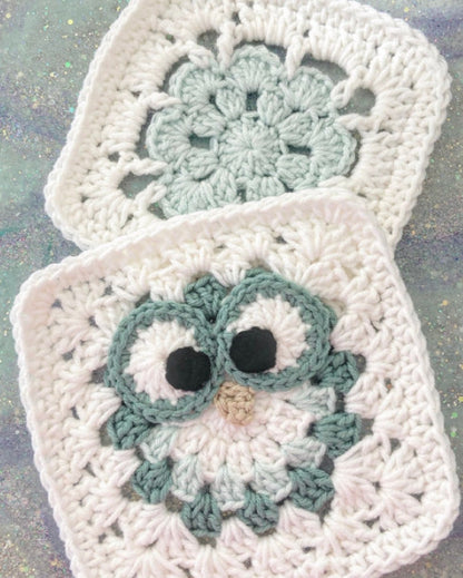 Owl Granny Square Blanket Crochet Pattern