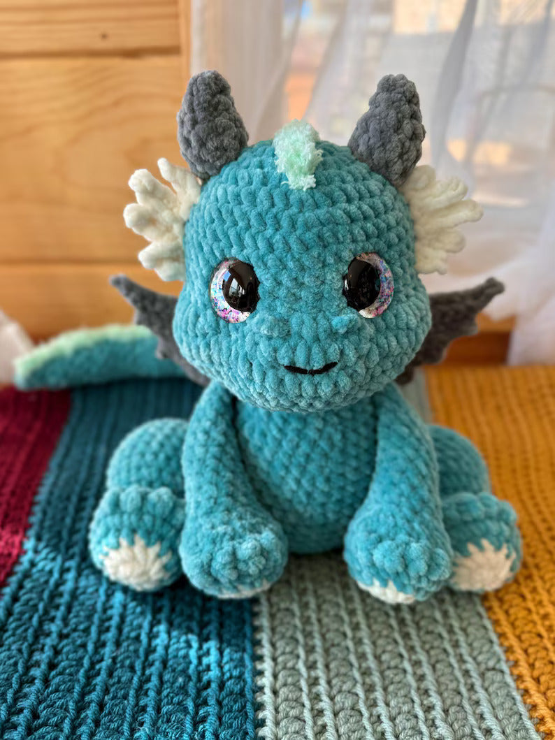 Cuddly Mushroom Dragon crochet pattern