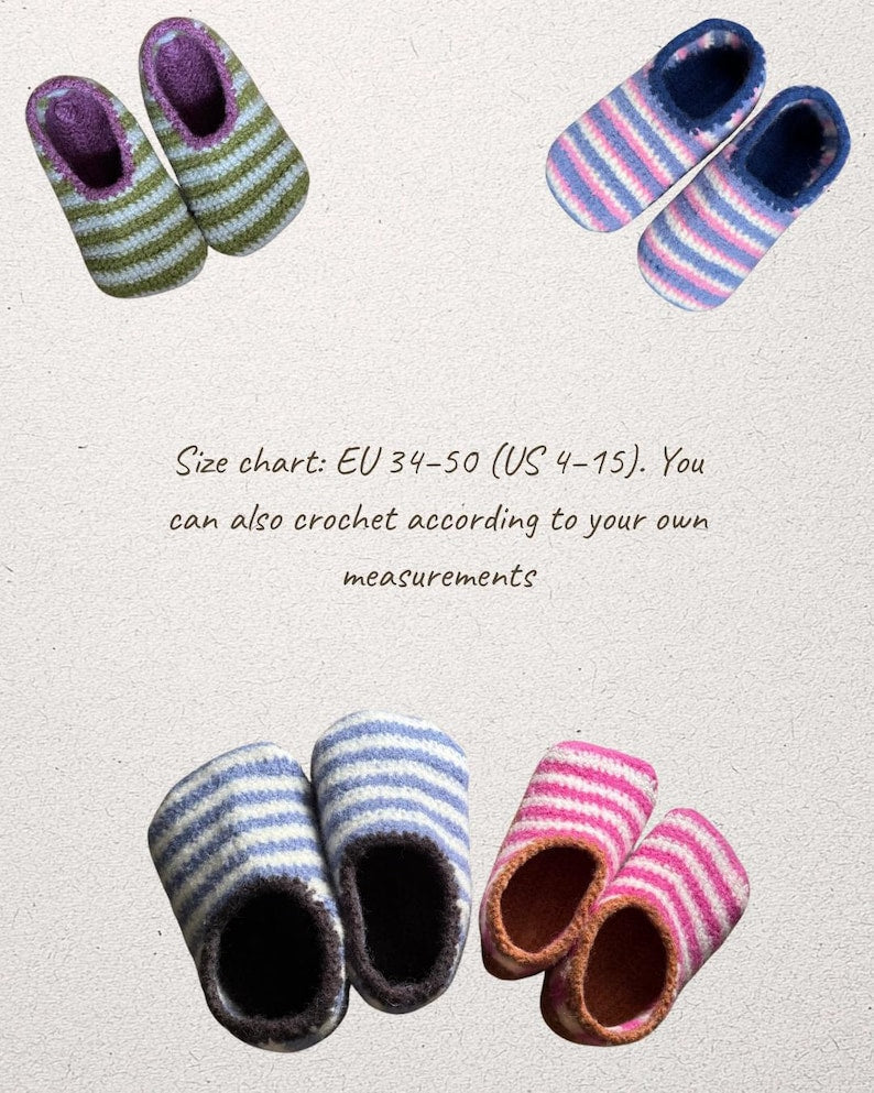 Cozy Winter SOFTFELT Slippers Crochet Pattern – Warm & Comfy- for all family