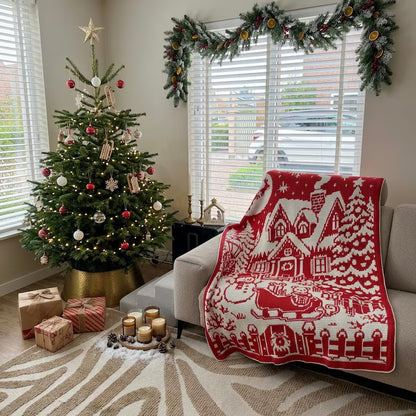 Christmas Mosaic Blanket Crochet Pattern