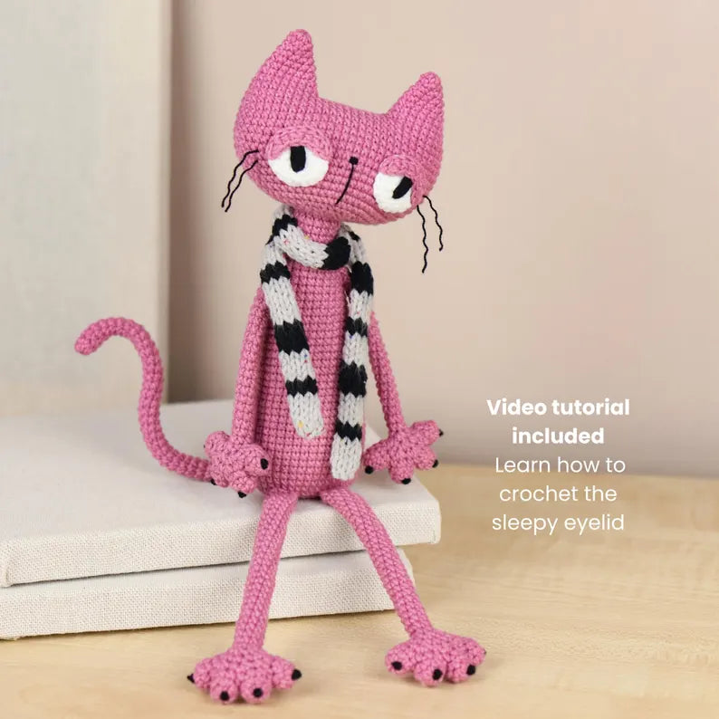 Tired Cat Crochet Pattern + Free cat pillow pattern