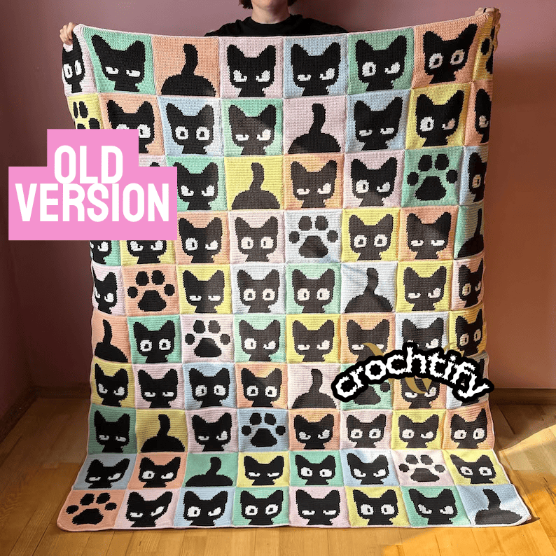 Granny Square Cats Crochet Collection – Blanket, Cardigan & Bags + Free old version Pattern